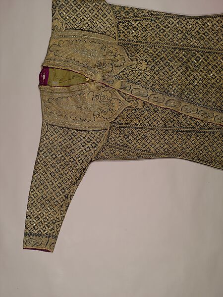 Coat (Chuga), Wool, metal wrapped thread; twill weave, embroidered