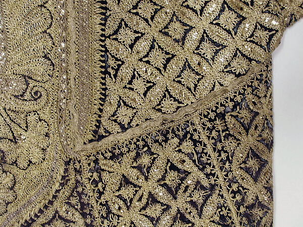 Coat (Chuga), Wool, metal wrapped thread; twill weave, embroidered