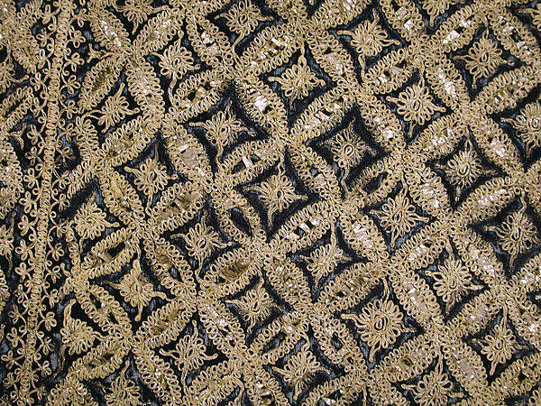 Coat (Chuga), Wool, metal wrapped thread; twill weave, embroidered