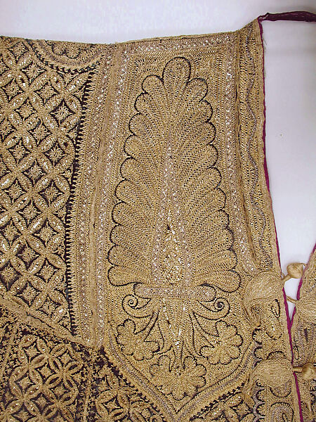 Coat (Chuga), Wool, metal wrapped thread; twill weave, embroidered