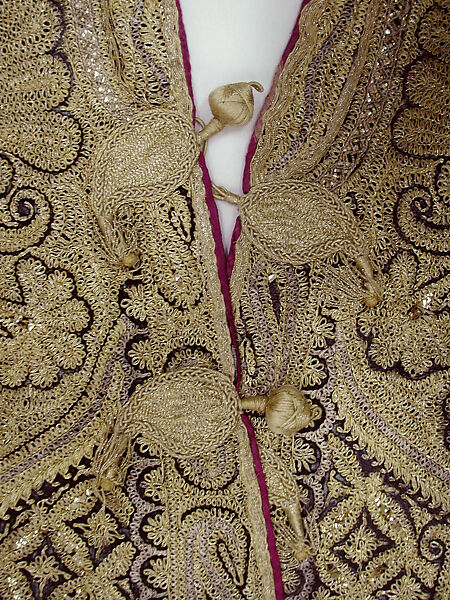 Coat (Chuga), Wool, metal wrapped thread; twill weave, embroidered