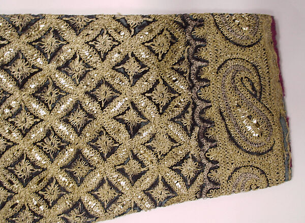 Coat (Chuga), Wool, metal wrapped thread; twill weave, embroidered