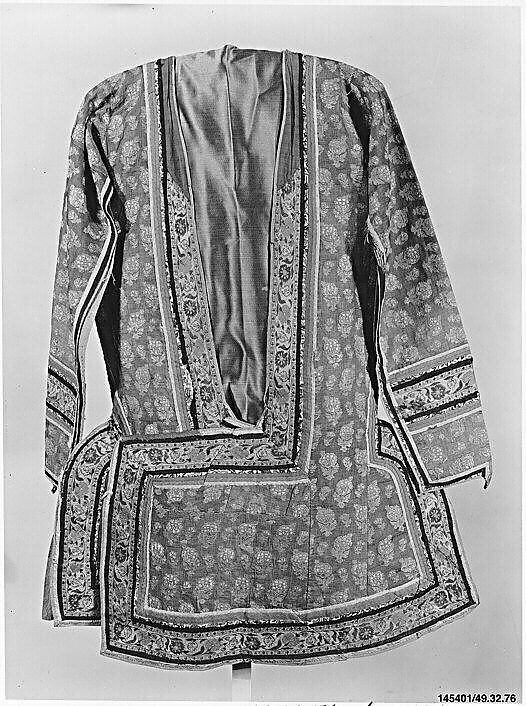 Coat, Silk, cotton, metal wrapped thread