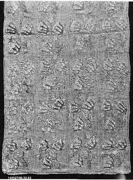 Cover, Cotton and silk thread; embroidered