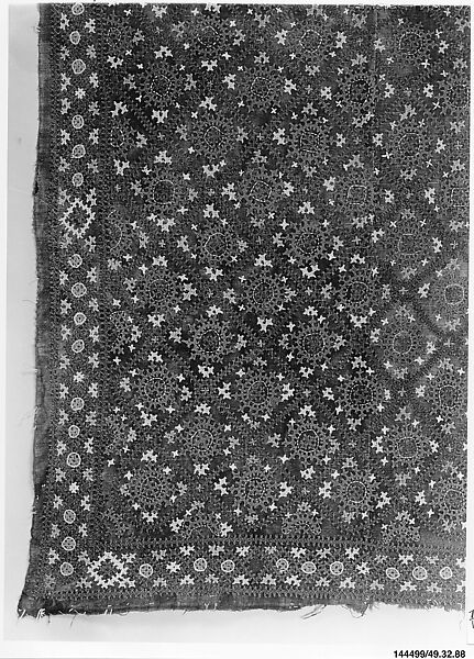 Cover, Cotton; embroidered 