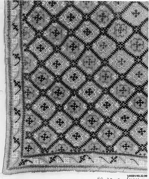 Cover, Cotton; embroidered 