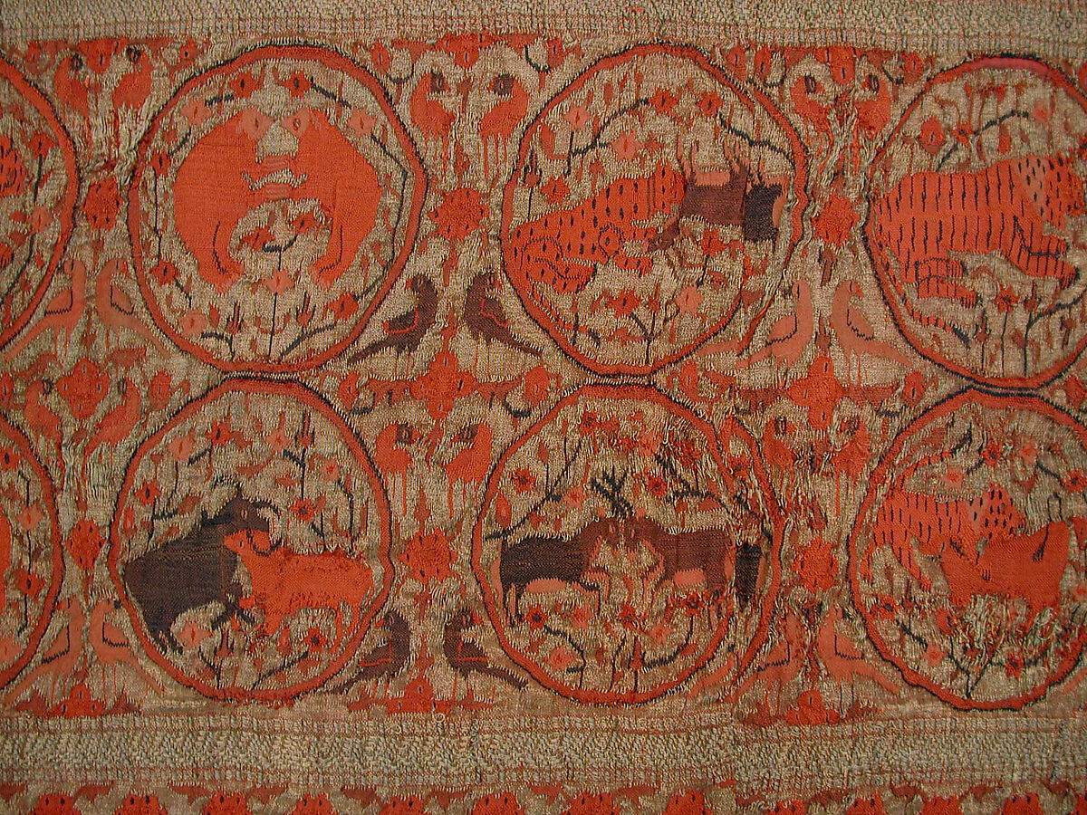 Sari Border, Silk, gold and silver wrapped thread