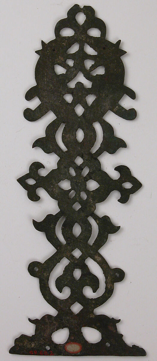 Ornament, Bronze; chiseled openwork 