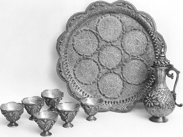 Cup Holders, Silver, turquoise, coral