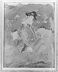 Seated man in European Clothes Holding a Bottle, Sarkis Katchadourian (1886–1947), Tempera on paper