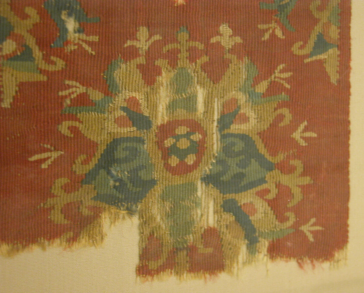Woven Tapestry Fragment, Wool; tapestry weave