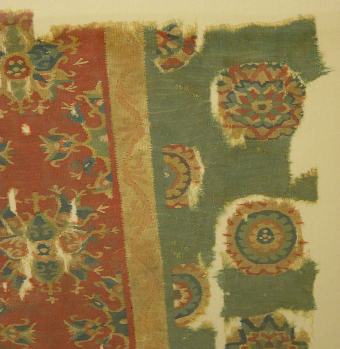 Woven Tapestry Fragment, Wool; tapestry weave