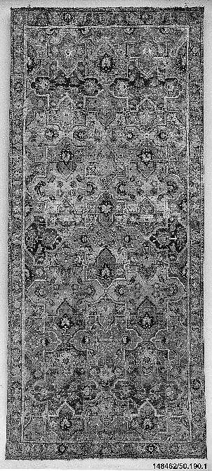 Polonaise Carpet, Cotton (warp and weft), silk (weft and pile), metal wrapped thread; asymmetrically knotted pile, brocaded