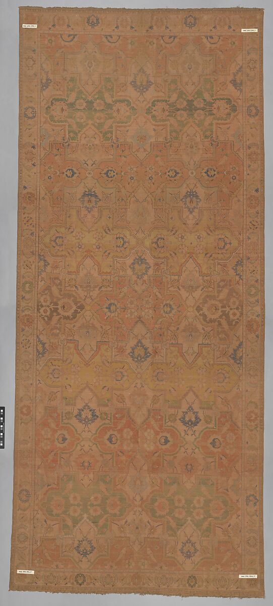Polonaise Carpet, Cotton (warp and weft), silk (weft and pile), metal wrapped thread; asymmetrically knotted pile, brocaded