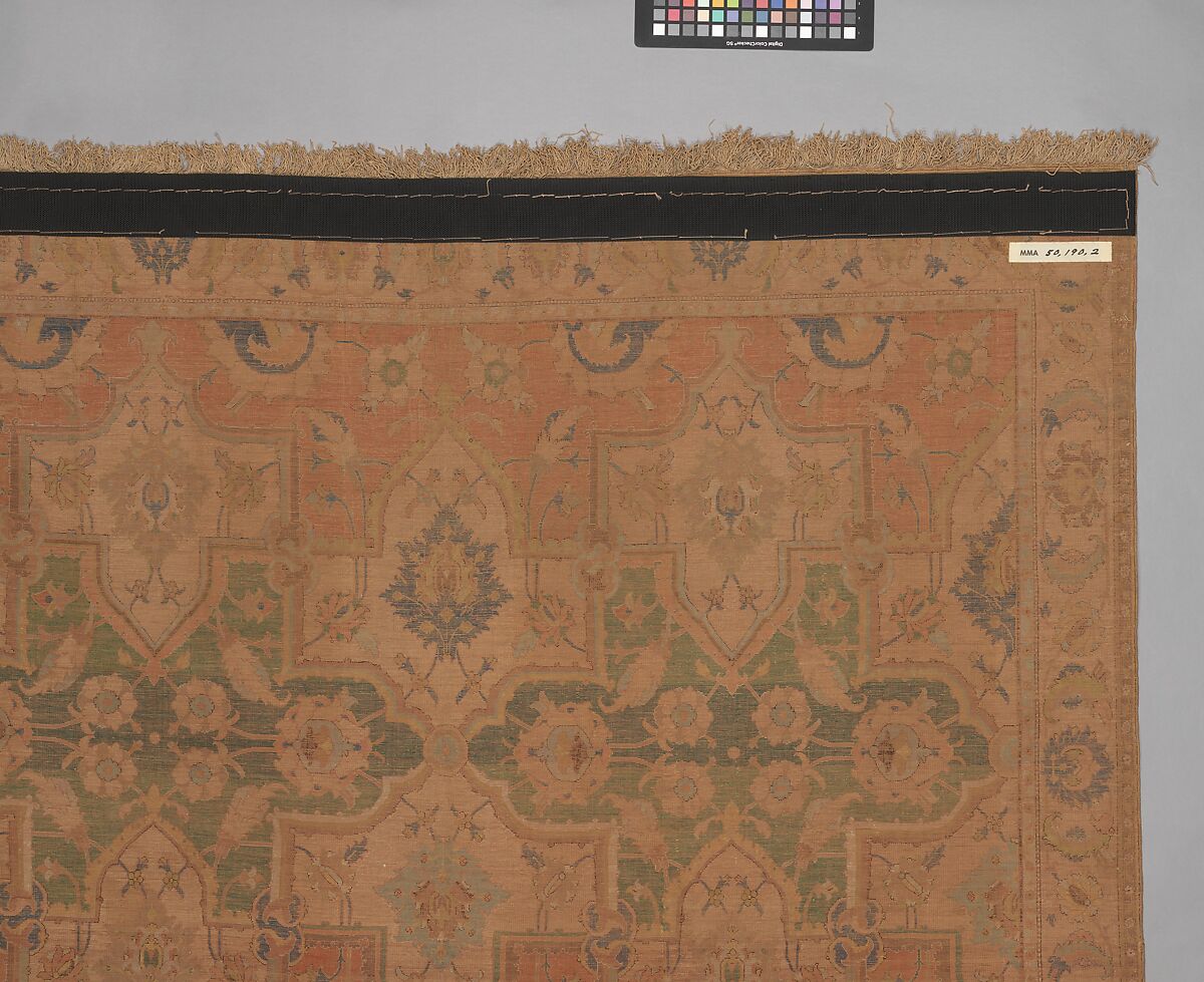 Polonaise Carpet, Cotton (warp and weft), silk (weft and pile), metal wrapped thread; asymmetrically knotted pile, brocaded