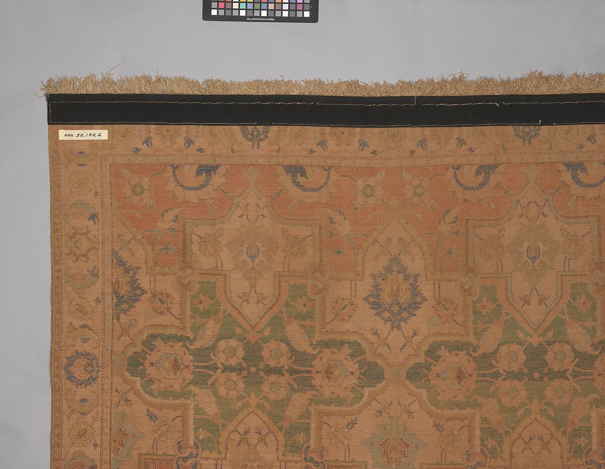 Polonaise Carpet, Cotton (warp and weft), silk (weft and pile), metal wrapped thread; asymmetrically knotted pile, brocaded