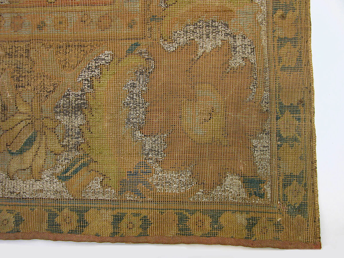 'Polonaise' Carpet, Cotton (warp and weft), silk (weft and pile), metal wrapped thread; asymmetrically knotted pile, brocaded