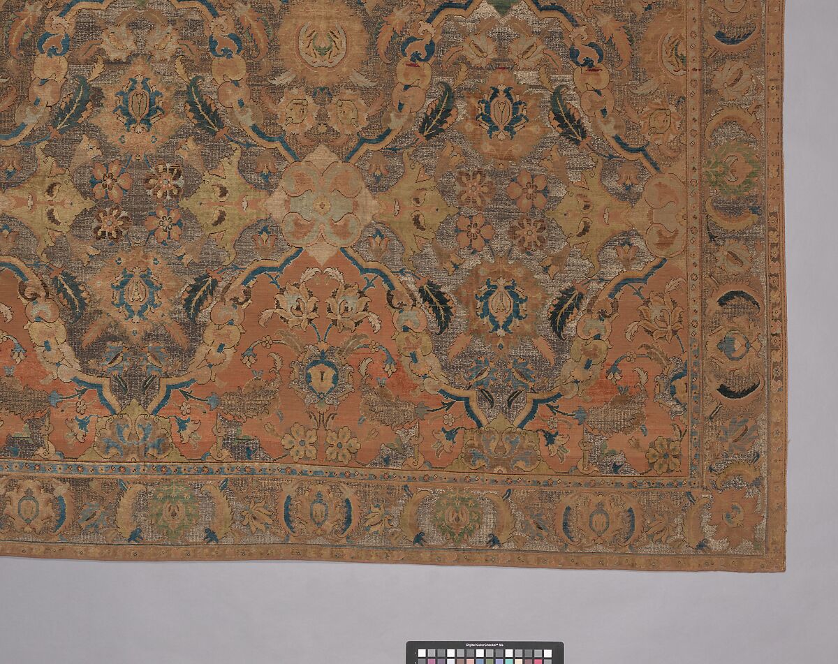 'Polonaise' Carpet, Cotton (warp and weft), silk (weft and pile), metal wrapped thread; asymmetrically knotted pile, brocaded