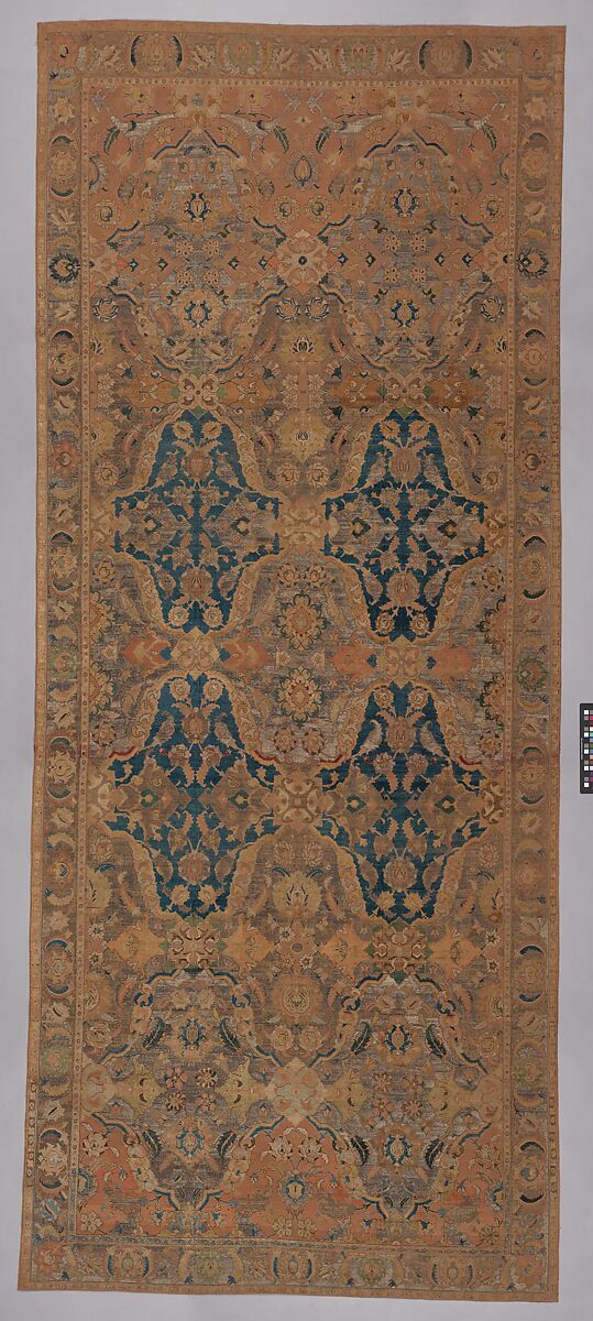 'Polonaise' Carpet, Cotton (warp and weft), silk (weft and pile), metal wrapped thread; asymmetrically knotted pile, brocaded 
