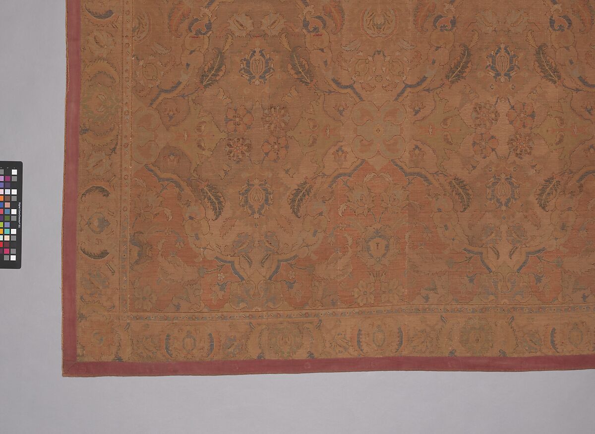 'Polonaise' Carpet, Cotton (warp and weft), silk (weft and pile), metal wrapped thread; asymmetrically knotted pile, brocaded
