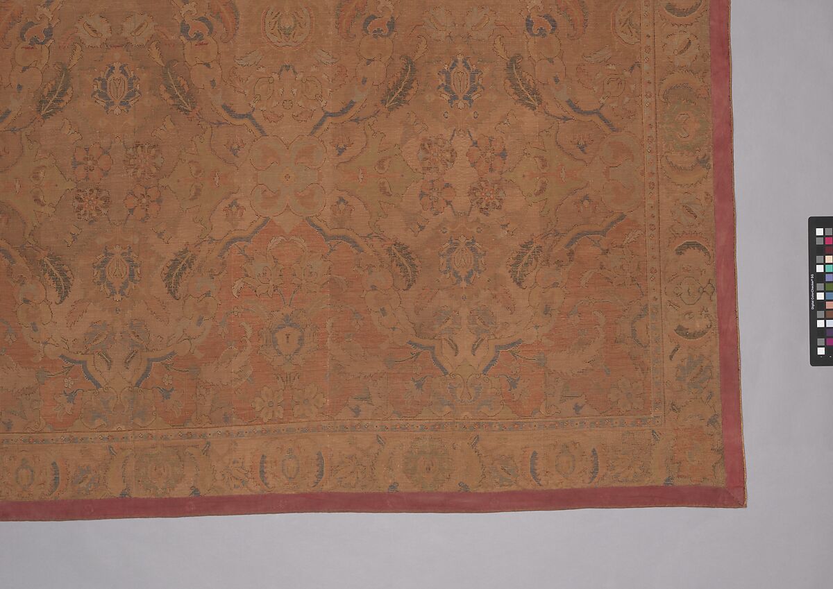 'Polonaise' Carpet, Cotton (warp and weft), silk (weft and pile), metal wrapped thread; asymmetrically knotted pile, brocaded