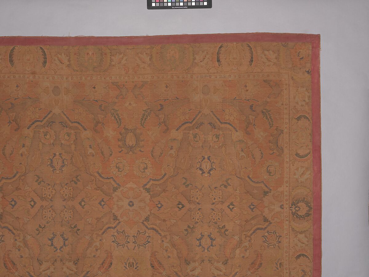 'Polonaise' Carpet, Cotton (warp and weft), silk (weft and pile), metal wrapped thread; asymmetrically knotted pile, brocaded