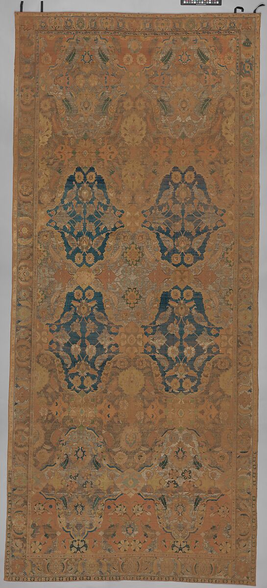 'Polonaise' Carpet, Cotton (warp and weft), silk (weft and pile), metal wrapped thread; asymmetrically knotted pile, brocaded 