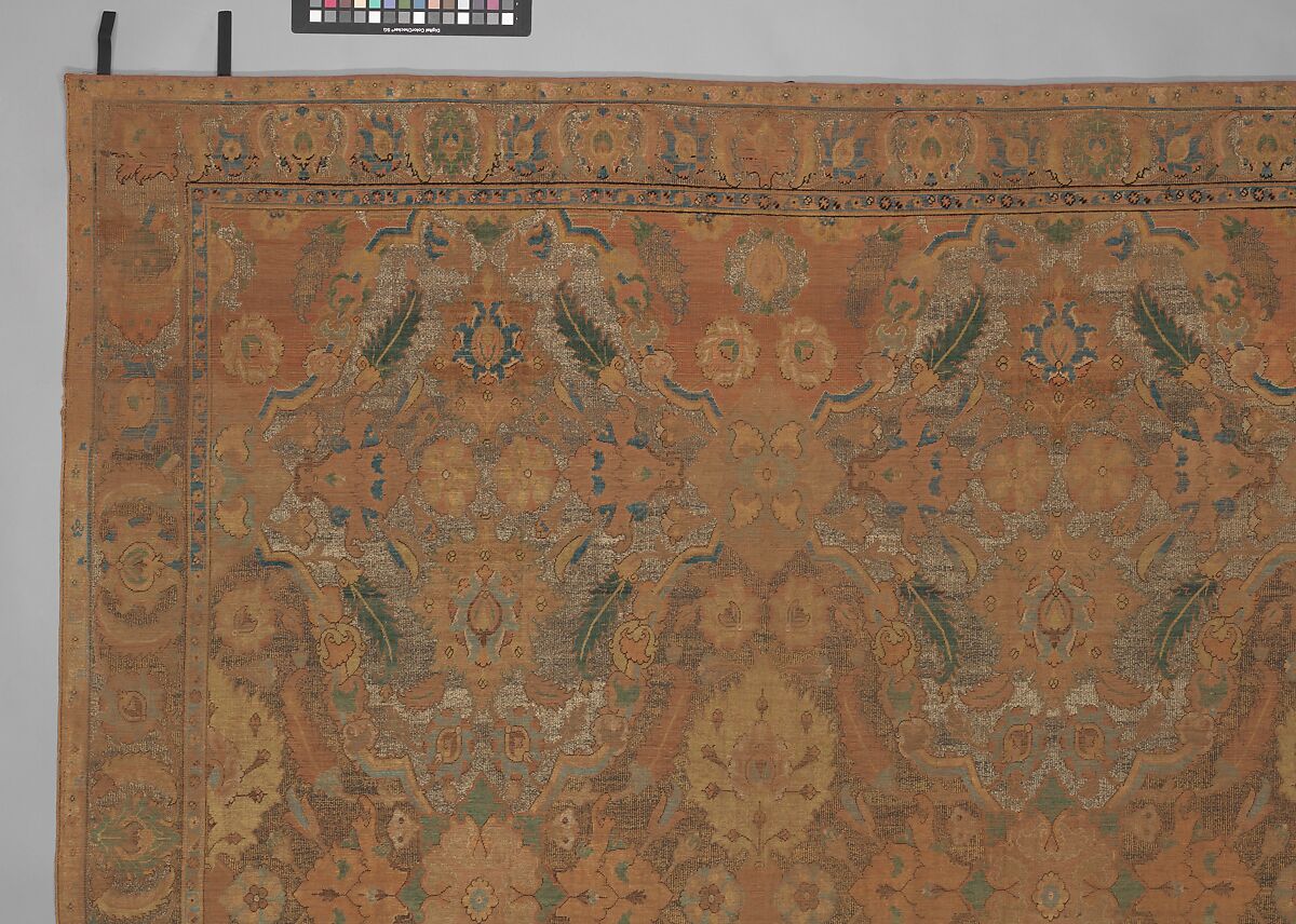 'Polonaise' Carpet, Cotton (warp and weft), silk (weft and pile), metal wrapped thread; asymmetrically knotted pile, brocaded