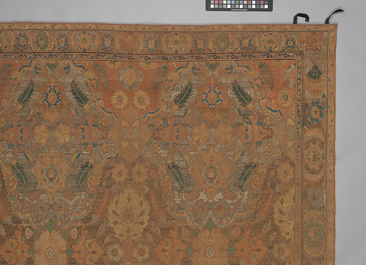 'Polonaise' Carpet, Cotton (warp and weft), silk (weft and pile), metal wrapped thread; asymmetrically knotted pile, brocaded