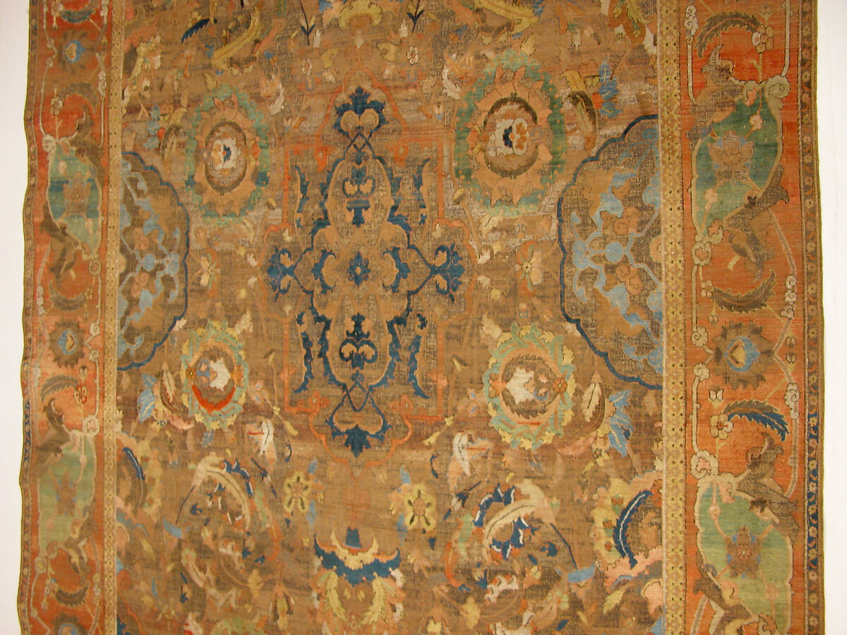 The "Doria" Carpet, Silk (warp, weft, and pile), metal wrapped thread; asymmetrically knotted pile, brocaded