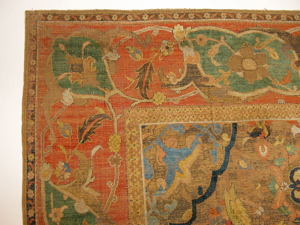 The "Doria" Carpet, Silk (warp, weft, and pile), metal wrapped thread; asymmetrically knotted pile, brocaded