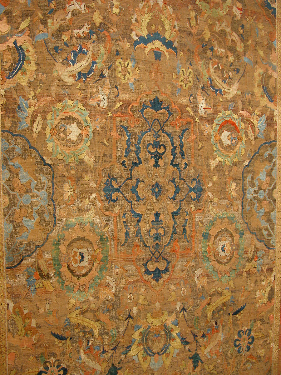 The "Doria" Carpet, Silk (warp, weft, and pile), metal wrapped thread; asymmetrically knotted pile, brocaded