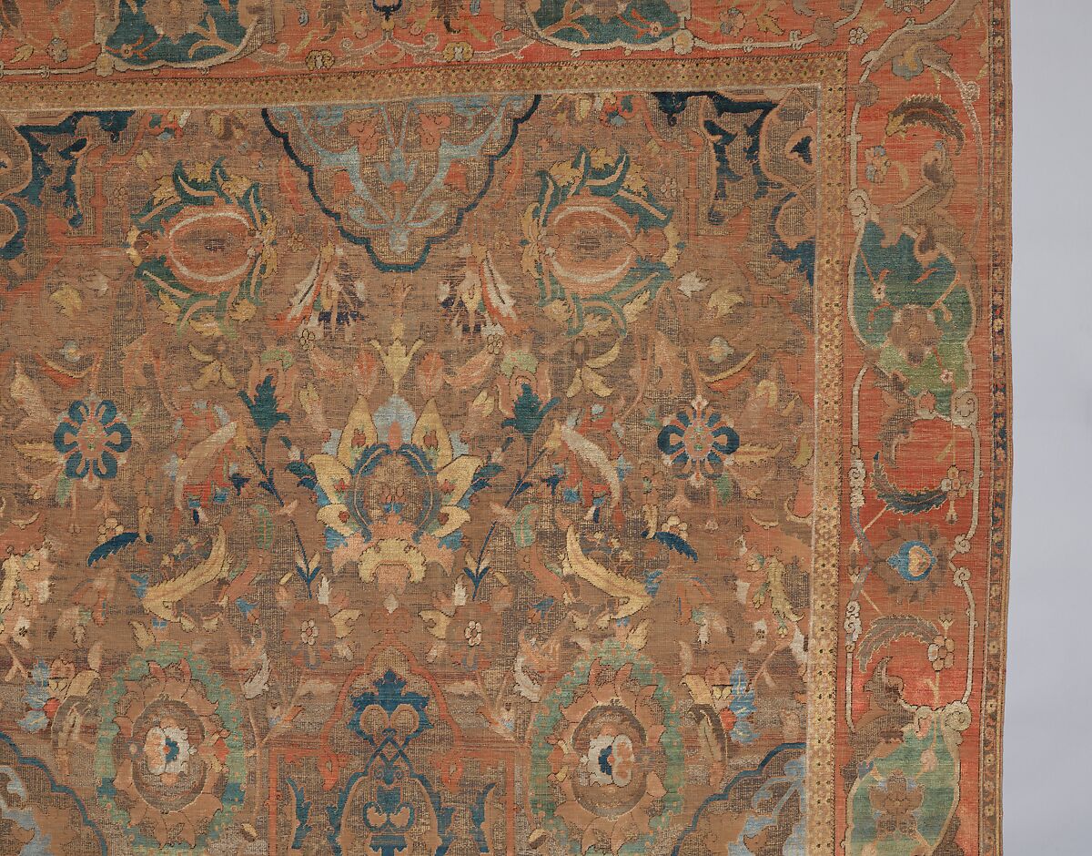 The "Doria" Carpet, Silk (warp, weft, and pile), metal wrapped thread; asymmetrically knotted pile, brocaded