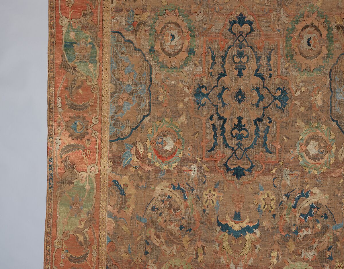 The "Doria" Carpet, Silk (warp, weft, and pile), metal wrapped thread; asymmetrically knotted pile, brocaded
