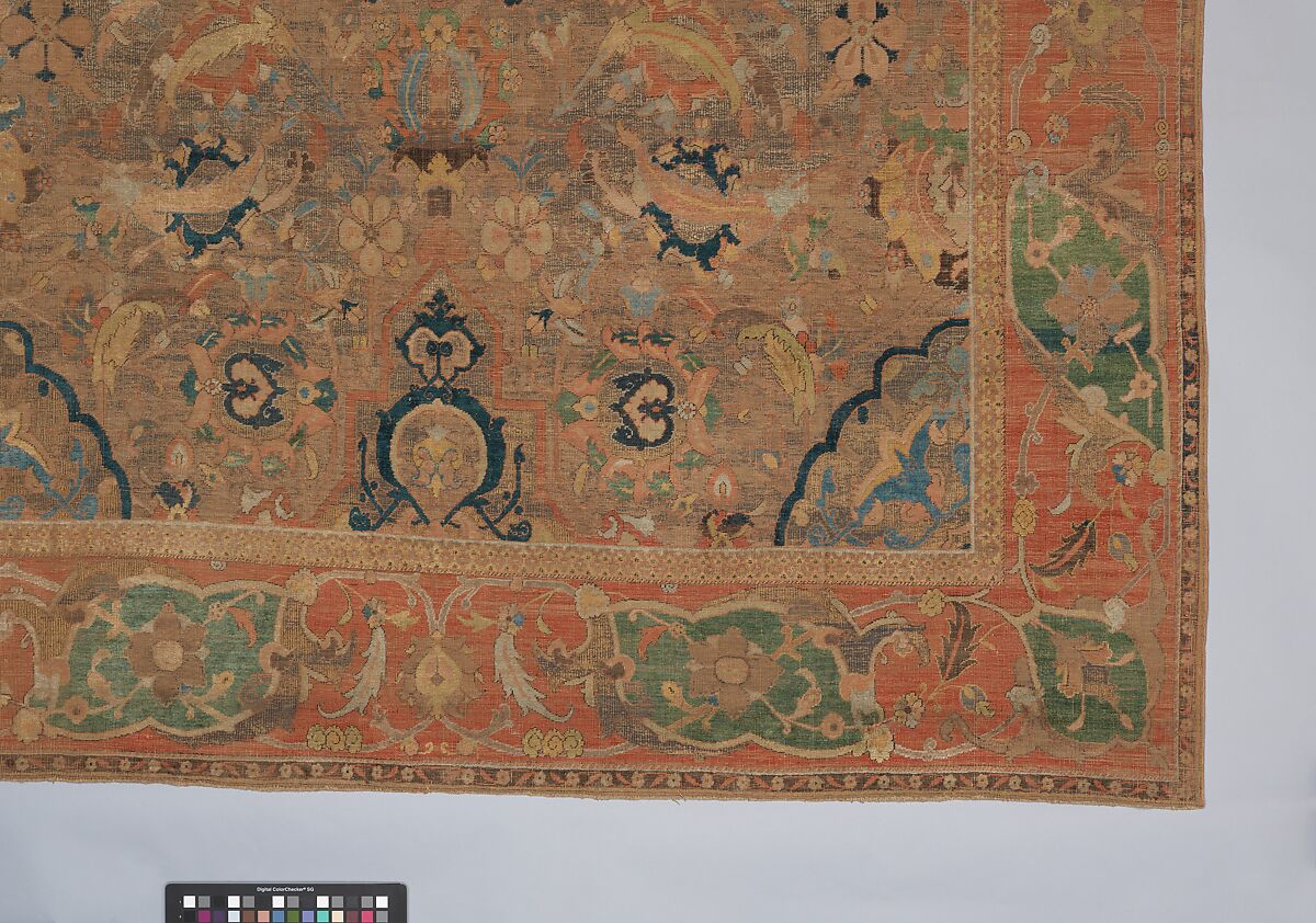 The "Doria" Carpet, Silk (warp, weft, and pile), metal wrapped thread; asymmetrically knotted pile, brocaded
