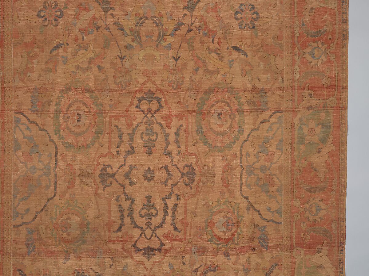 The "Doria" Carpet, Silk (warp, weft, and pile), metal wrapped thread; asymmetrically knotted pile, brocaded