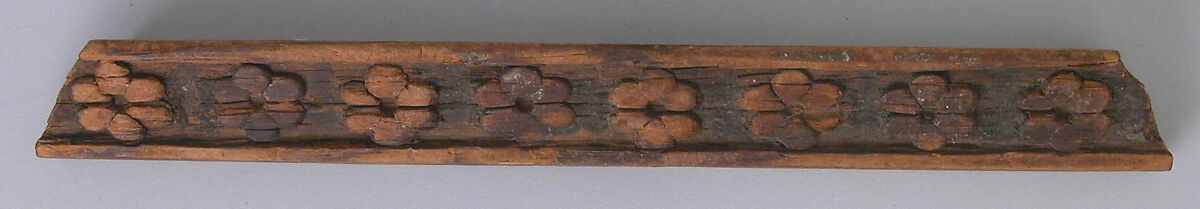 Fragment of Border, Wood; carved and painted 