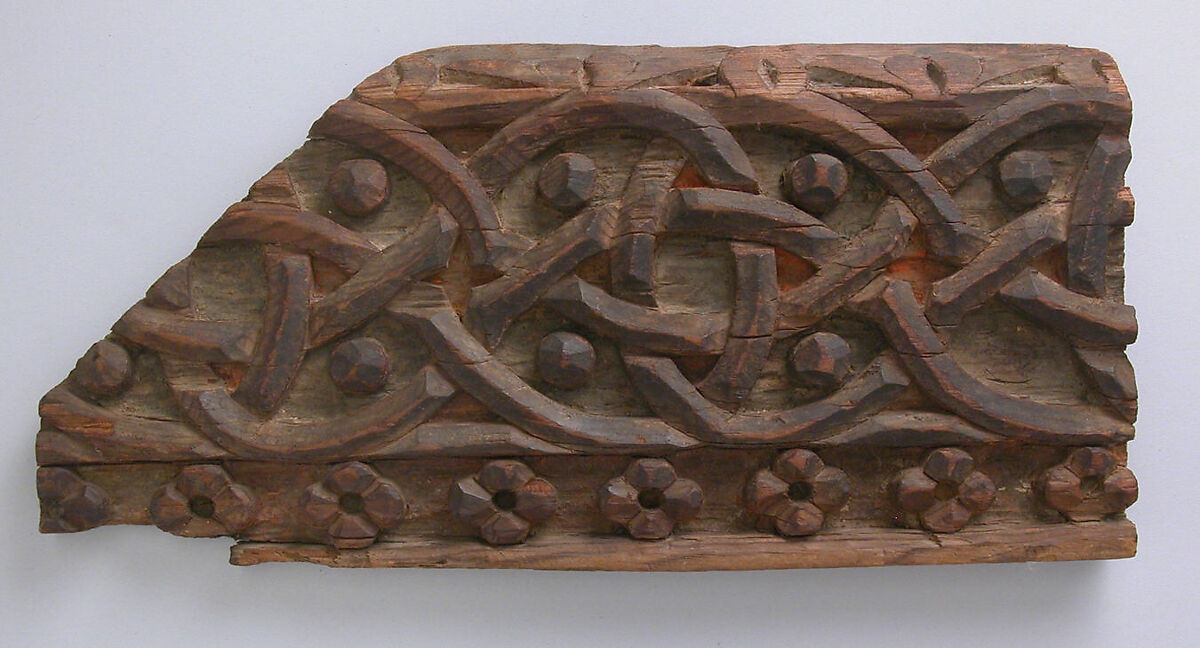 Panel, Wood; carved and painted 