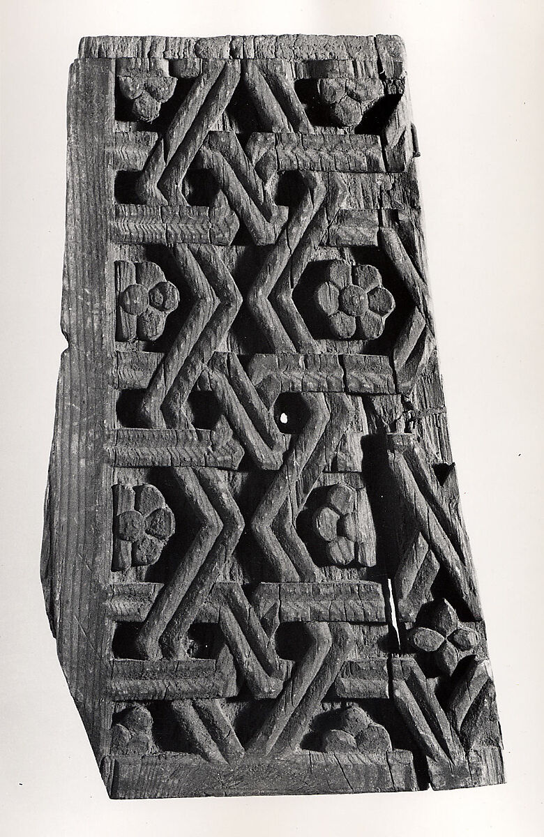 Panel, Wood; carved and painted