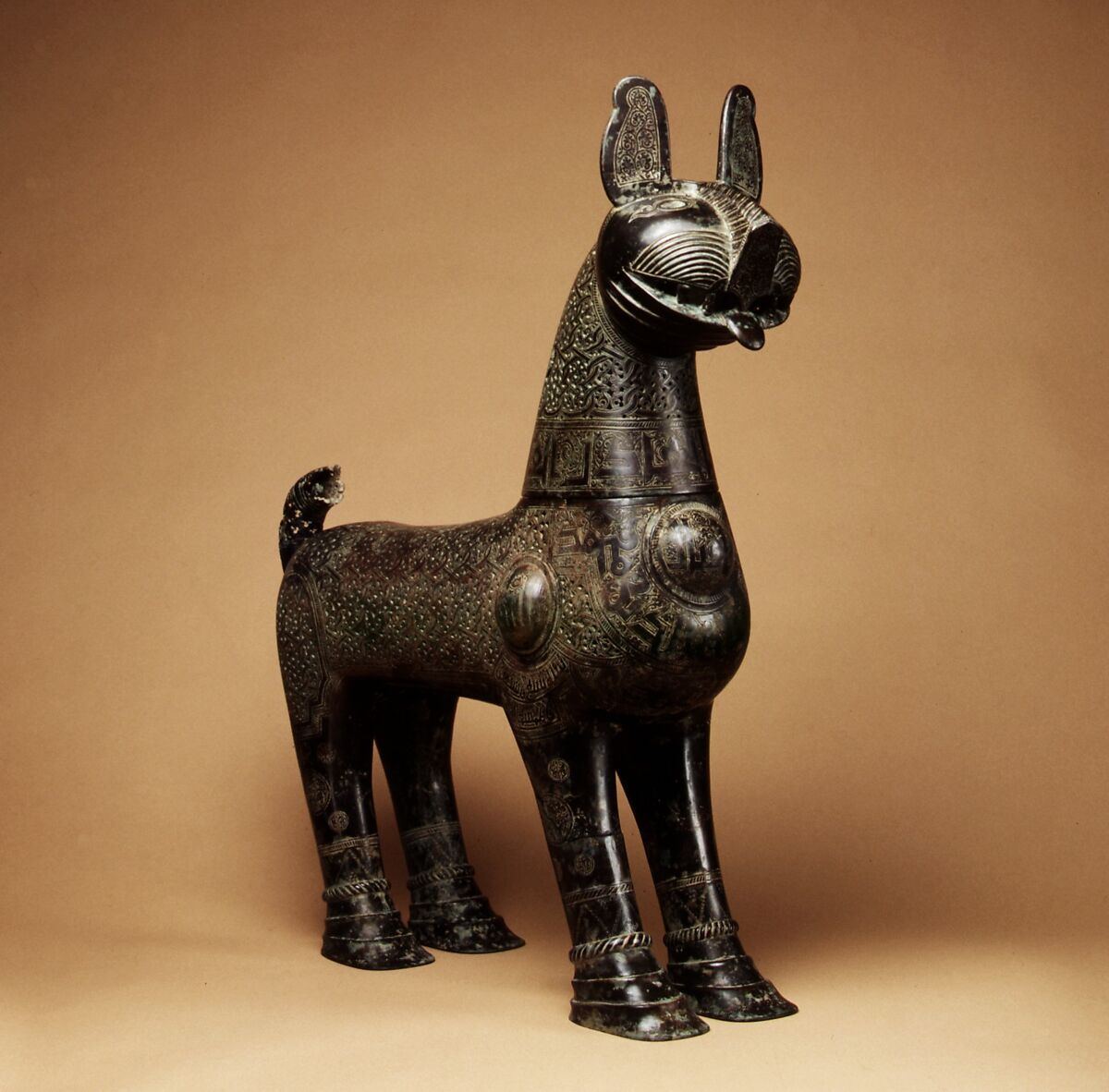 Incense Burner of Amir Saif al-Dunya wa’l-Din ibn Muhammad al-Mawardi, Ja`far ibn Muhammad ibn `Ali, Bronze; cast, engraved, chased, pierced