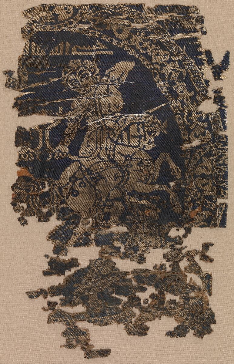 Textile Fragment with Hunting Scene, Silk; samite 