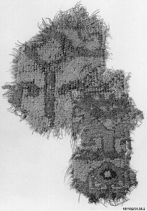 Carpet Fragment, Wool; symmetrically kotted pile 