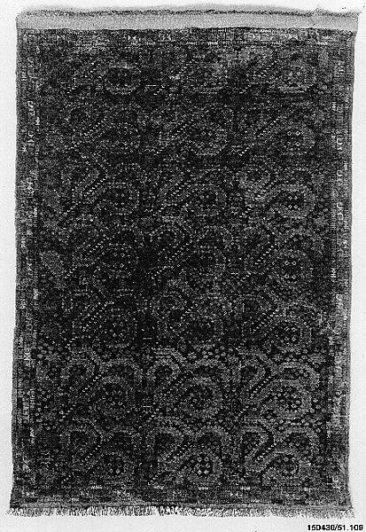 Carpet, Wool (warp, weft and pile); asymmetrically knotted pile