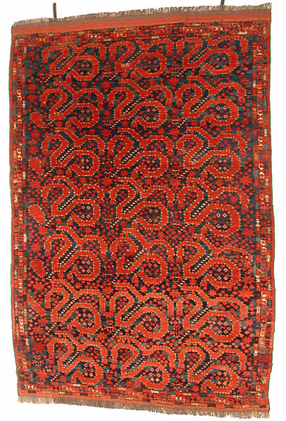 Carpet, Wool (warp, weft and pile); asymmetrically knotted pile