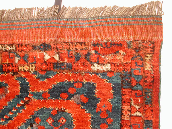 Carpet, Wool (warp, weft and pile); asymmetrically knotted pile