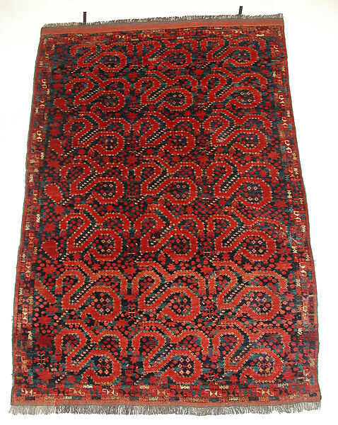 Carpet, Wool (warp, weft and pile); asymmetrically knotted pile