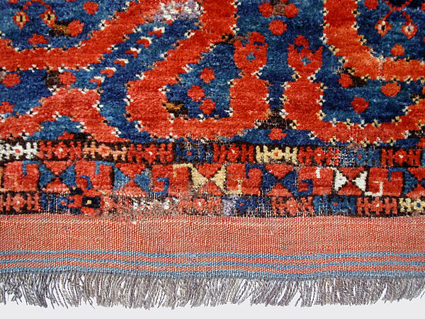 Carpet, Wool (warp, weft and pile); asymmetrically knotted pile