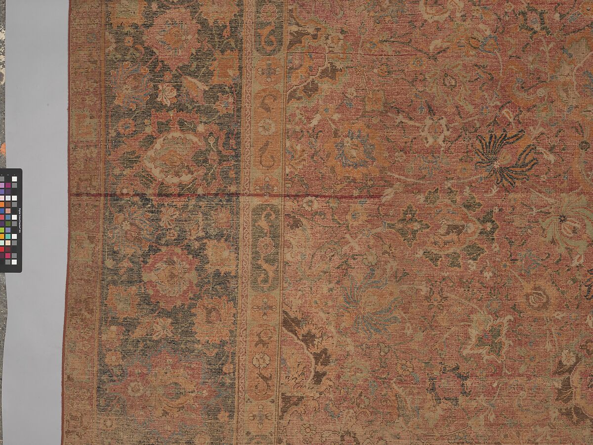 Carpet, Wool (warp, weft and pile); asymmetrically knotted pile