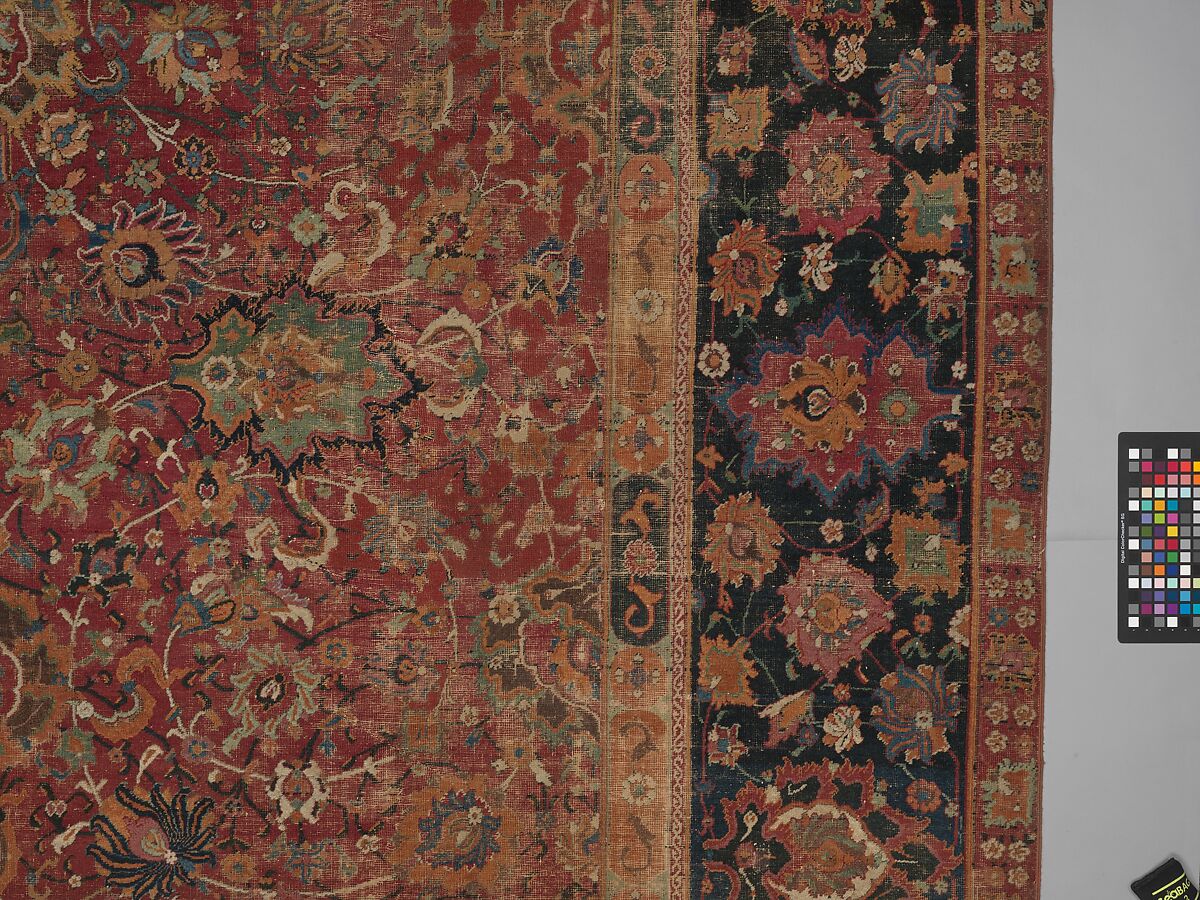 Carpet, Wool (warp, weft and pile); asymmetrically knotted pile