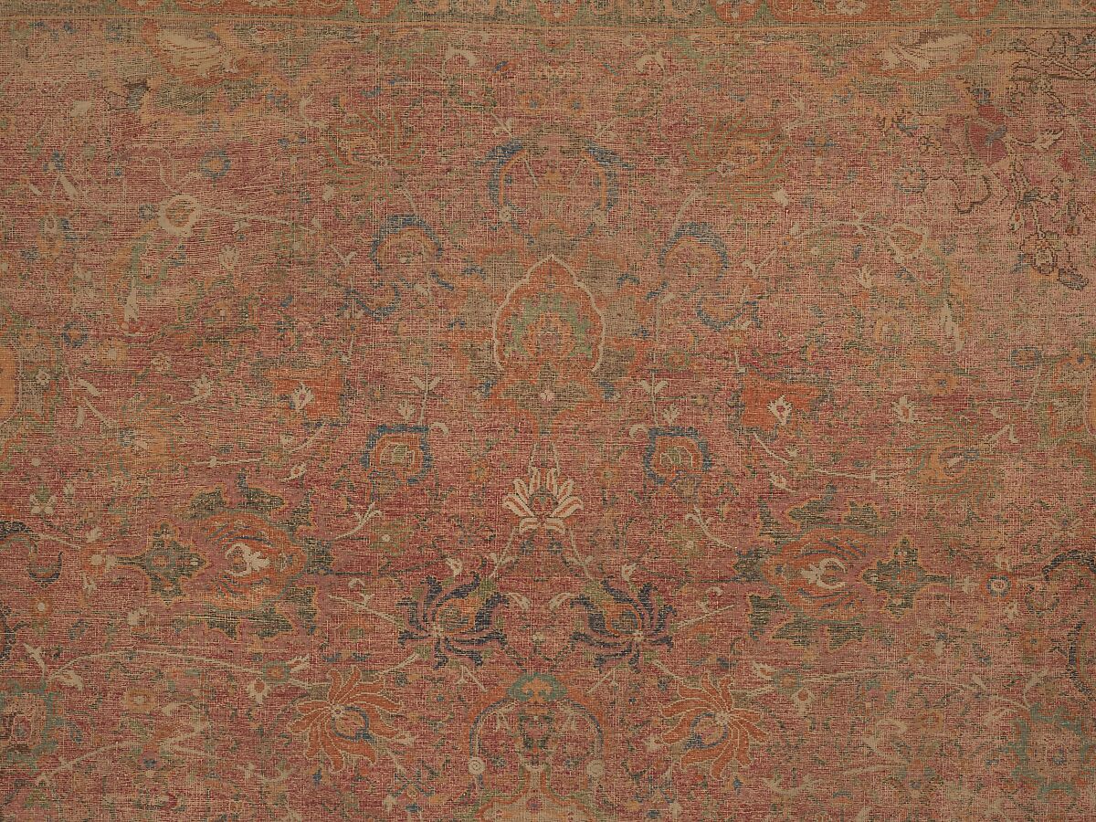 Carpet, Wool (warp, weft and pile); asymmetrically knotted pile